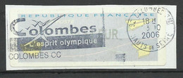 Vignette D'affranchissement. Avions En Papier Colombes 03/10/2006 Flamme Illustrée L'Esprit Olympique Voir Scan Soldé ! - 2000 « Avions En Papier »