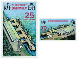 229758 MNH NUEVAS HEBRIDAS 1973 NUEVO MUELLE PUBLICO EN PORT-VILA - Colecciones & Series