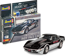 Revell - SET CHEVROLET CORVETTE C3 1978 Indy Pace Car + Peintures + Colle Maquette Kit Plastique 67646 Neuf NBO 1/24 - Cars