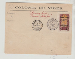 NIGER -COLONIE DU NIGER N°18 AVEC CACHET ZINDER -NIGER+ CACHET DE FORT LAMY  PEU COMMUN !!! - Lettres & Documents
