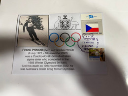(1 M 45) Australia Oldest OLYMPIAN Died At Aged 101 - Frank Prihoda (born In Czechoslovakia) - Winter Games Italy 1956 - Hiver 1956: Cortina D'Ampezzo