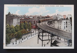 Etats-Unis Carte Postale  Chemin De Fer Surélevé New York Elevated Railway United States Postcard - Transportmiddelen