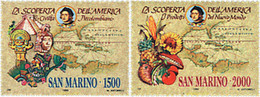 37464 MNH SAN MARINO 1990 500 ANIVERSARIO DEL DESCUBRIMIENTO DE AMERICA - Gebraucht