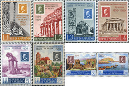 37463 MNH SAN MARINO 1959 CENTENARIO DEL SELLO DE SICILIA - Gebruikt