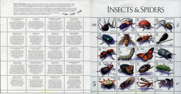 185246 MNH ESTADOS UNIDOS 1999 INSECTOS - Spiders