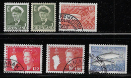 GREENLAND 1938...1986 SCOTT 01,107,122,125,141 - Oblitérés