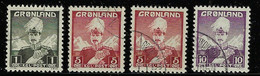 GREENLAND 1938-1946 SCOTT 1,2,4 USED - Gebruikt