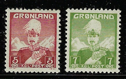 GREENLAND 1938-46 SCOTT 2-3 MH - Unused Stamps