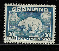 GREENLAND 1938-46 SCOTT 07 MH - Nuovi