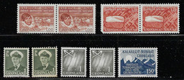 GREENLAND 1950-60 SCOTT 28-34,36 USED - Used Stamps