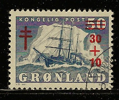 GREENLAND 1958 SCOTT SEMI-POSTAL  B1  USED - Used Stamps