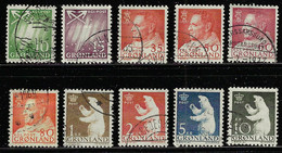 GREENLAND 1963-68 SCOTT 50,52,56,59-63 USED - Usati