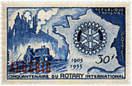 39171 MNH ARGELIA 1955 50 ANIVERSARIO DEL CLUB ROTARY INTERNACIONAL - Lots & Serien