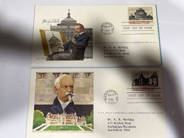 (1 M 47) USA FDC Covers (with Insert) - Architecture (2 Covers) 1981 - 1981-1990