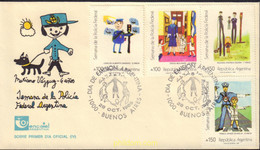 413536 MNH ARGENTINA 1989 SEMANA DE LA POLICIA FEDERAL - Used Stamps