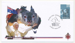 AUSTRALIE - 6 Enveloppes Illustrées Pape Benoit XVI - Journées Mondiales De La Jeunesse - SYDNEY 15 Au 20 Juillet 2000 - Postmark Collection