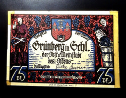 A7  ALLEMAGNE   BILLETS DU MONDE     GERMANY BANKNOTES  75 PFENNIG City Of Bad Sulza (Thuringia) 1921 - Verzamelingen