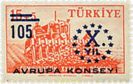 42499 MNH TURQUIA 1959 10 ANIVERSARIO DEL CONSEJO DE EUROPA - Lots & Serien