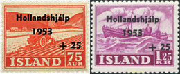 674368 HINGED ISLANDIA 1953 PRO FONDOS DE SOCORRO - Collections, Lots & Séries