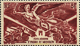 42060 MNH SAN PEDRO Y MIQUELON 1946 ANIVERSARIO DE LA VICTORIA - Usati