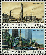 5822 MNH SAN MARINO 1986 LAS GRANDES CIUDADES DEL MUNDO. CHICAGO - Usati