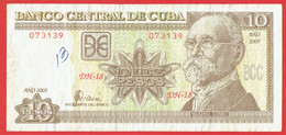 Cuba - Billet De 10 Pesos - Maximo Gomez - 2005 - P117f - Cuba