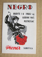 Pocket Calendar ( 1966 ) / NEGRO Pionir, Subotica Yugoslavia - Chimney Sweeper, Candies ... - Petit Format : 1961-70