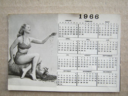 Pocket Calendar ( 1966 ) / IFIS GLAS Smederevo, Yugoslavia - PIN UP Girl ... - Petit Format : 1961-70