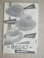 Pocket Calendar ( 1964 ) / " BEGEJ " - Hat Factory, Zrenjanin, Yugoslavia - Petit Format : 1961-70