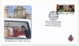 ESPAGNE - 3 Enveloppes Illustrées - Voyage Du Pape Benoit XVI En Espagne - Valencia - 8/9 Juillet 2006 - Sonstige & Ohne Zuordnung