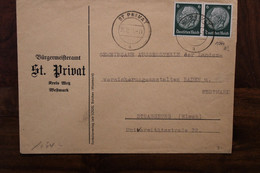 1940 St Privat Saint Westmark Löthringen Dt Reich Lorraine Cover Occupation Besetzung - Occupation 1938-45