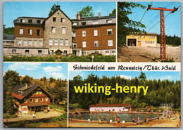 Schmiedefeld - Mehrbildkarte 5   Erholungsheim Stutenhaus Waldbad Filmbühne Liftbaude Am Eisenberg - Schmiedefeld