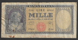 Italia - Banconota Circolata Da 1000 Lire "Medusa" P-88b - 1949 #17 - 1000 Liras