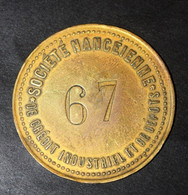 Jeton De Banque Uniface Ville De Nancy "Société Nanceienne De Crédit Industriel Et De Dépots" Lorraine - Bank Token - Monétaires / De Nécessité