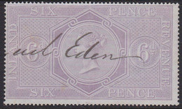 GB QV 1881 6d SIX PENCE INLAND REVENUE FISCAL - Revenue Stamps