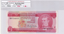 BARBADOS 1 DOLLAR 1975 P29 - Barbados (Barbuda)