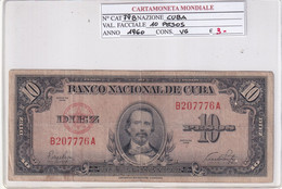 CUBA 10 PESO 1960 P79B - Cuba