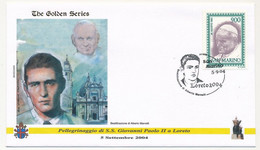 SAINT MARIN - 1 Enveloppe Illustrée - Voyage Du Pape Jean Paul II à Loreto - 9/9/2004 - Brieven En Documenten