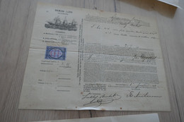 Connaissement Svenska Lloyd Goteborg Bordeaux à Gothembourg 1881 Althéa Tartre - Transporte