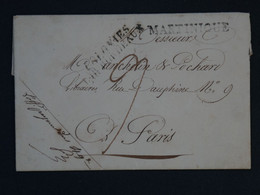 BI 5 MARTINIQUE  BELLE LETTRE RR 15 SEPT. 1822 ST PIERRE   A  PARIS   FRANCE + ++ AFFRANCH.  INTERESSANT - Brieven En Documenten