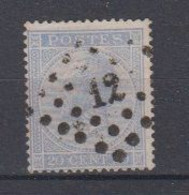 BELGIË - OBP - 1865/66 - Nr 18A  (PT 12 - (ANVERS) - Coba + 1.00 € - Punktstempel