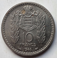 MONACO  10 Francs Louis II - 1946 KM 123 - 1922-1949 Louis II