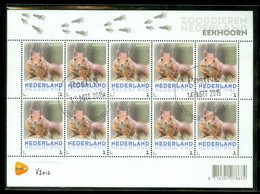 NEDERLAND *  NVPH 3013 * BLOK VAN 10 * EEKHOORN * SQUIRREL * Eichhörnchen *  POSTFRIS GESTEMPELD * CAT.W. EURO 20.00 - Oblitérés