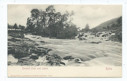 Scotland Postcard Perthshire Old Card Dochart Falls And Island Undivided Back Unused - Perthshire