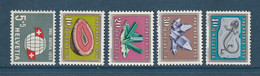 ⭐ Suisse - YT N° 625 à 629 ** - Neuf Sans Charnière - 1959 ⭐ - Unused Stamps