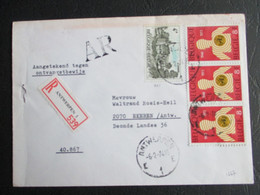 Nr 1667(strook Van Drie" - 25 Jaar "Wereldgezondheidsorganisatie"- Op Aangetekende Brief - "AR" - Covers & Documents