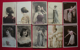 200 Cpa & + Actrices Vedettes Différentes Spectacle Vers 1910  A SAISIR éditeur Reutlinger Paris Carte Postale Ancienne - Entertainers