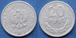 POLAND - 20 Groszy 1967 MW Y# A47 Peoples Republic (1952-1989) - Edelweiss Coins - Pologne