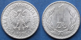 POLAND - 1 Zloty 1976 Y# 49.1 Peoples Republic (1952-1989) - Edelweiss Coins - Pologne