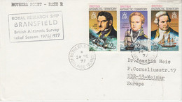 British Antarctic Territory (BAT) Cover Ca RRS Bransfield Ca Rothera Point Adelaide Island 24 FE 1975 (58265) - Storia Postale